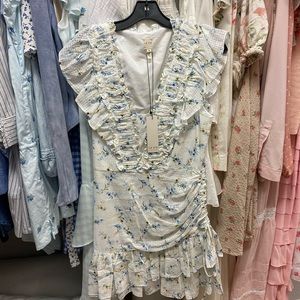 Rebecca Taylor Gaelle Floral Dress in Milk Combo